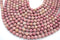 Matte Rhodonite Gemstone Beads, 8mm, Round